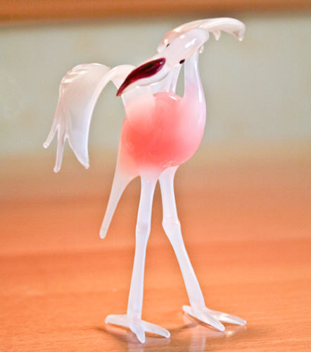 Flamingo with wings