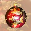 Christmas ball 8 cm Red Barock